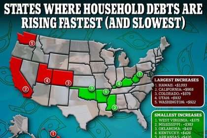 America's Debt Hotspots Revealed: As Credit Card Balances Soar By