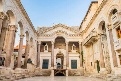 Roman Baths Excavated From The Basement Of A Museum In