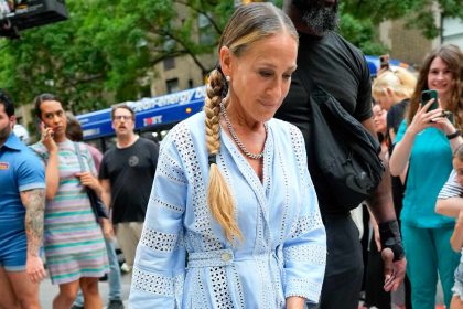 Sarah Jessica Parker Wears Eyelet Midi Dress: Get The Style