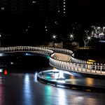 Castle Bridge At Finzels Reach In Bristol City Centre By Night